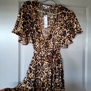 BB Dakota Lepard Wrap Dress Size-XSmall ( BNWT)new